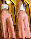 Calça Larga Casual Feminina